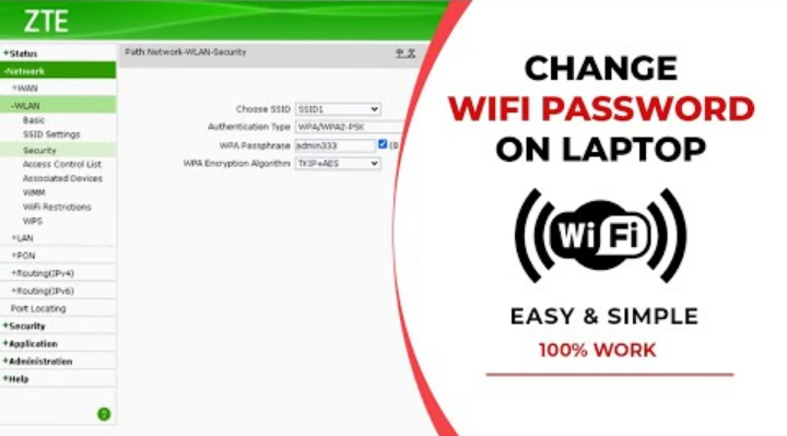 Cara Ganti Password WiFi ZTE